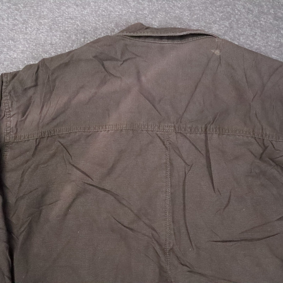 VTG 90s Arrow Blue Jean Co Sun Faded 2XL Brown Long Sleeve Full Snap Work Jacket - Picture 7 of 11